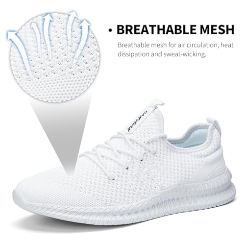 Image of Men's Walking Running Shoes Slip On Sneakers Non Slip Athletic Sports Tennis Fitness Casual Workout Gym Shoes Lightweight Trainers Fashion Soft Comfortable Shoe