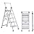 XinSunho 5 Step Ladder,Retractable Handgrip Folding Ladder,Safety Wide Anti-Slip Pedal Step Stool,Aluminum 330lbs Capacity Slim Design Ladder