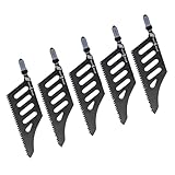 PUNELE 5pcs Flush Geschnittene Puzzle Flush Schneidsäure Sägepilzverkleidung Jigsaw Säge Hoher Kohlenstoffstahl 3 -Seiten -Zähne mit ABS -Griff für Trockenbau -Metall -Sperrholz