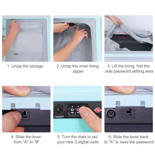 Zipperless Carry on Luggage 22x14x9 Airline Approved Hardside Suitcase - image 8