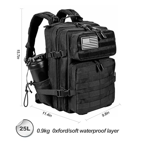 Image of LHI Tactical Military Backpack for Men and Women 25L /35L Army Assault Pack Bag Small Rucksack with Bottle Holder