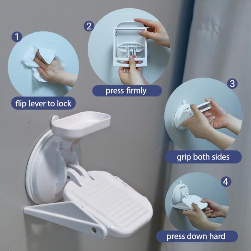 Shower Foot Rest for Leg Shaving, for RV Bathrooms, Foldable & Portable by Generic - Used condition - Image 4