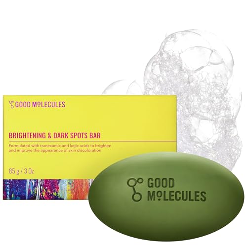 Good Molecules Brightening & Dark Spots Bar - Soap Free Face and Body Bar - Tranexamic, Kojic Acids...