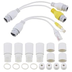 Create idea 1 par de Adaptador Divisor PoE Imperme...: Compatibilidad : El adaptador divisor PoE a prueba de agua es compatible con dispositivos, incluidas cámaras IP, compatible con VoIP teléfonos, AP y otros dispositivos de 12 V que no son PoE. Fácil de usar : El adaptador divisor PoE resistente al agu...
