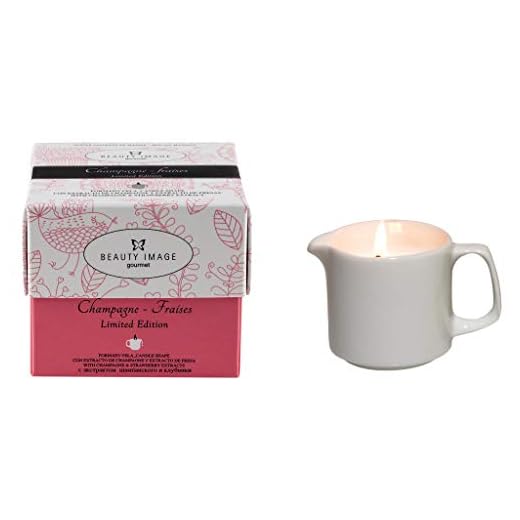 Beauty Image Strawberry Champagne Hot Oil Body Massage Candle