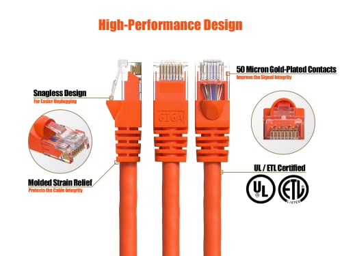 Cable Leader Cat 6 UTP 1.5 ft Naranja miniatura 2
