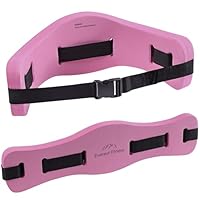 EVEREST FITNESS Schwimmgürtel für Wasser Fitness und Gymnastik - Schwimm Gürtel bis 100 kg für Erwachsene - Verstellbarer Wasser Fitness Gurt - Pink
