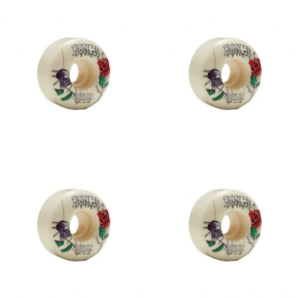 BonesWheels Chris Joslin STF V1 Etnies Collab White Skateboard Wheels - 52mm 103a (Set of 4)