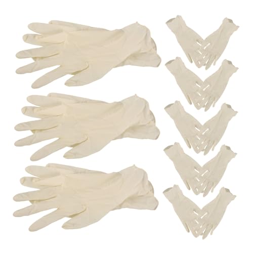 OSALADI 20 Piezas Guantes Desechables Para Guante De Limpieza Guantes De Barbacoa Lavar Los Guantes Guante Para Lavar Platos Guantes Calientes Guantes Medio Emulsión Beige