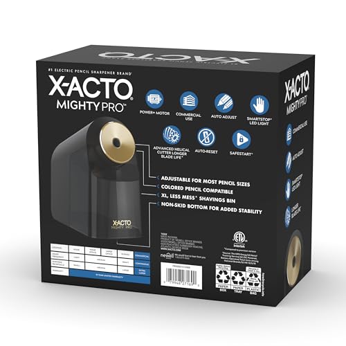 X-ACTO Mighty Pro Electric Pencil Sharpener, Black, 1 Count - Back to School, Teacher, Classroom Supplies by X-Acto - Image 7