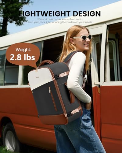 LOVEVOOK Travel Backpack For Women/Men, 50L Carry On Backpack, Flight Approved Personal Item Travel Bag, Large Travel Essentials Water Resistant Daypack Weekender Bag Fits 18" Laptop With 3 Cubes2