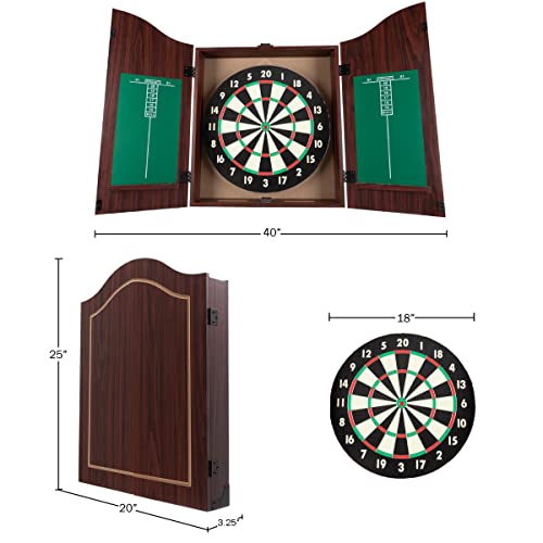 Tg Dartboard Cabinet Set With Realistic Walnut Finish, Brown, (15-Dg910) #TOP1