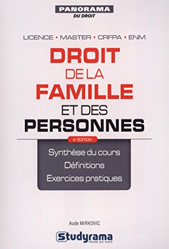 Télécharger Droit de la famille et des personnes Livre eBook France