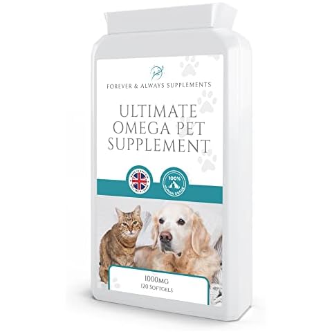 Omega 3 6 9 for dogs & cats | 120 fish oil for dogs soft gels | 1000mg fish oil for cats & dogs including Omega 3 6 9| Dog oil for healthy skin | fish oil to help support a healthy Immune system Cover
