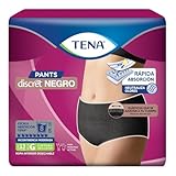 TENA Pants Discret Negro Talla G, Ropa interior desechable, 13 piezas