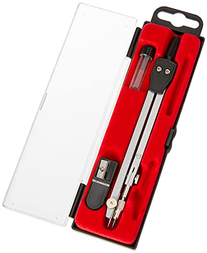 Compasso Técnico Escolar Metálico Com5 Itens Brw, BRW