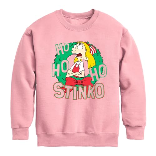 HYBRID APPAREL - Hey Arnold! - Ho Ho Ho Stinko - Toddler and Youth Crewneck Fleece Sweatshirt