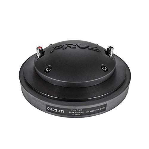 PRV AUDIO D3220Ti 2" Titanium Horn Compression Driver 8 Ohm 4-Bolt, Black, D3220Ti, 2"- 110W