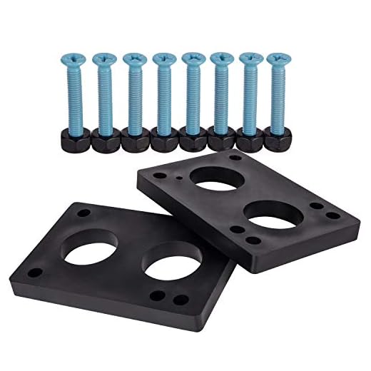 Cal 7 Skateboard 1/4" Riser Pads and 1.25" Hardware (Light Blue)