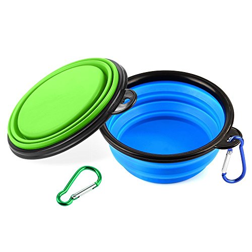 Chapter Seven Pack Plegable de 2 Mascotas, portátil, Plegable, Silicona, Viaje.