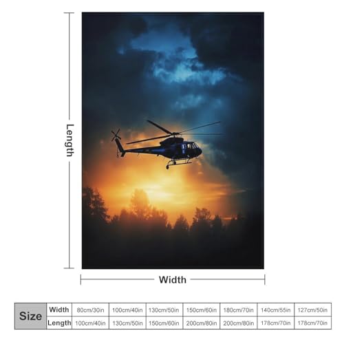 Couverture polaire hélicoptère le cadeau idéal chaud et doux pour lit