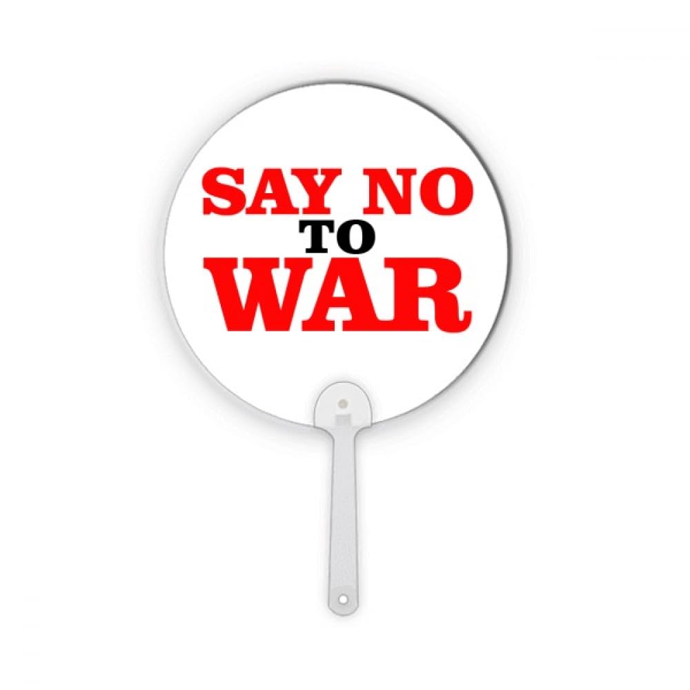 Éventail rond Say No to War World Love Peace World pour partager l'amour