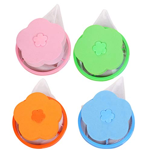 Yardwe 8 peças reutilizáveis para máquina de lavar fiapos, bolsa de tela para filtro de cabelo, bols
