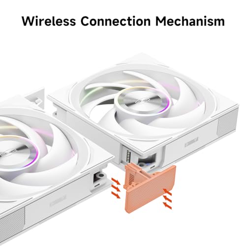Image of PCCOOLER F7 X120 ARGB PC Fan, Wireless Daisy Chain, 3000RPM Extreme Cooling | Universal Motherboard Sync, 3-Level Fan Speed, Tool-free Installation, ARGB Control, 28mm Thickened Blades, 83CFM DBB Durable