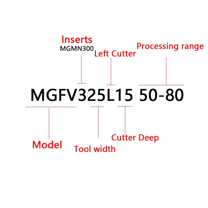 1pc MGFV325L15 MGFV320L15 MGFV CNC 7-Shaped Lathe Cutting Tool Bar White Slotting with Circular Face Grooving Turning Tool Holder(MGFV420L15 160-400)