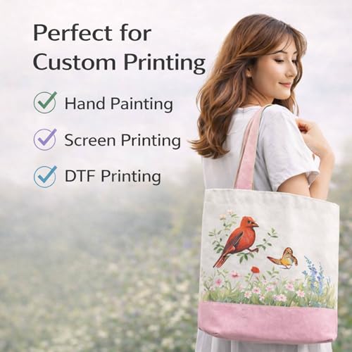 Image of Lify Heavy Duty Cotton Canvas Tote Bag Grocery Shopping Bag, Cotton Tote Bags eco-friendly for Schools, promotion, branding- 3 &4 Pc Pack