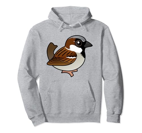 Cute Cartoon House Sparrow Birdorable Bird Pullover Hoodie