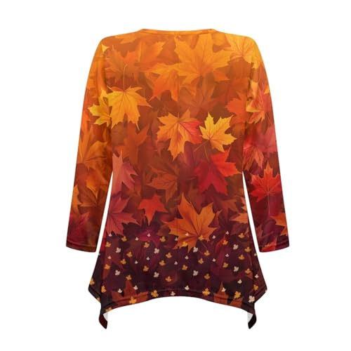 Women's Asymmetrical Irregular Hem Tops Long Sleeve Tunic Top Dressy Casual Blouse Size S-6XL2