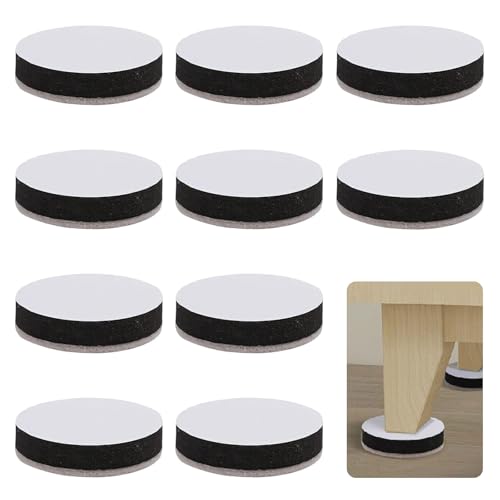 LINGJIA 10 Piezas Elevadores de Muebles, Patas de Muebles, Elevadores de Patas de Mesa Autoadhesivos, Almohadillas para Patas de Mesa, Alturas de Mesa Ajustables para Alargar Las Patas de la Mesa
