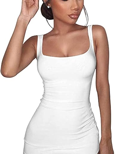 white bodycon top