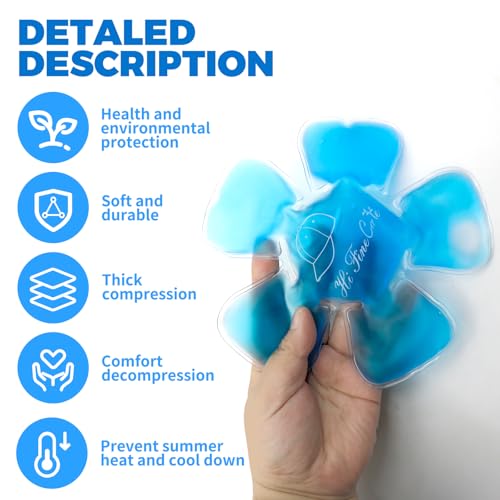 Image of Head Ice Pack, Ice Packs for Hat, Headache Cool Down Cold Pack Soothing Fever Migraine Cold Pack for Catcher Helmets, Riding Helmet Ice Pack, Keep Cool (Blue D, M)
