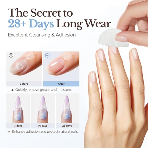Image of AZUREBEAUTY 4-in-One Nail Prep Pads-Dehydrator & Primer Wipes for Gel, Acrylic & Press On Nails, No Spill, No Brush, Fast & Easy Nail Cleaner Prep, Travel Friendly 84PCS (2 Boxes)