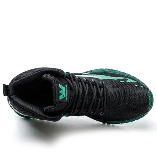 Image of WOWSTICK Lightweight Work Safety Steel Toe Sneakers, Slip Resistant Breathable Light Construction Tennis Shoes