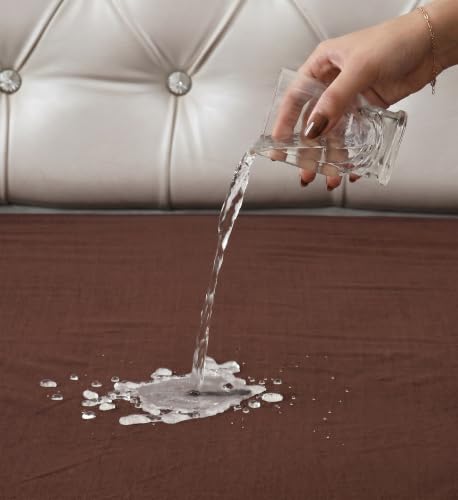 Image of 100% Waterproof Premium Cotton Feel Mattress Protector King Size (6x6.5 feet / 78x72 Inches) Breathable and Hypoallergenic Ultra Soft Elastic Fitted Bed Protector Cover, Home.