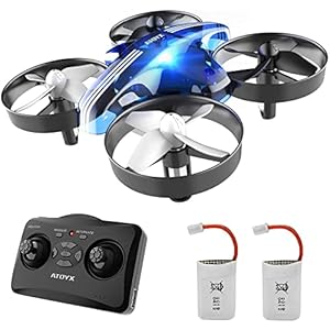 Mini Drone RC Quadcopter Best Drone for Kids and Beginners,AT66 RC Helicopter Plane with Altitude Hold Headless Mode One Key Return 3D Flips Remote Control Drone Toys(Blue)