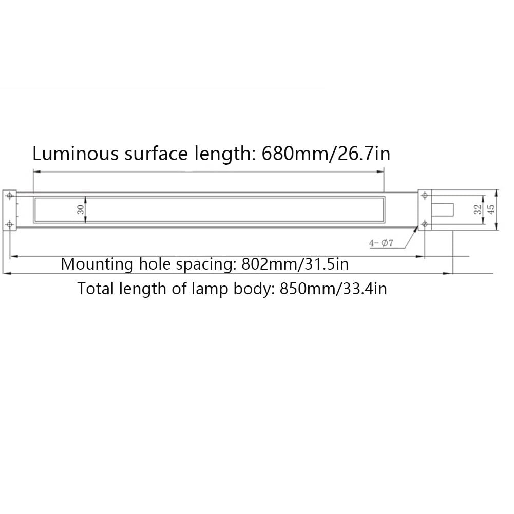 Lampa robocza o wysokiej jasności dla mechanika, wodoodporna aluminiowa lampa warsztatowa do oświetlenia przemysłowego, 36 W 4320 lumenów przenośna lampa robocza LED,montowane śrubą
