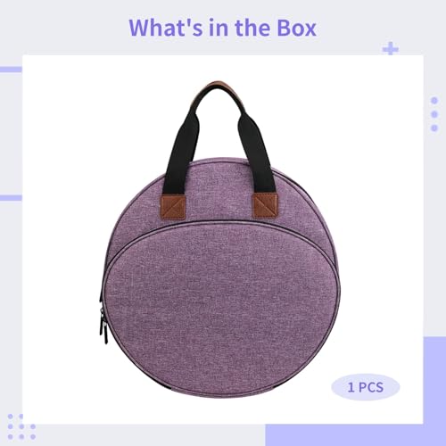 Sac à broder multicouche grand volume en toile Oxford imperméable violette - 5