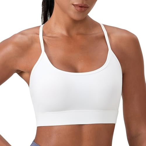 Yuerlian Workout Sports Bras for Women Fitness Wireless Gym Padded Yoga Medium Impact Bra