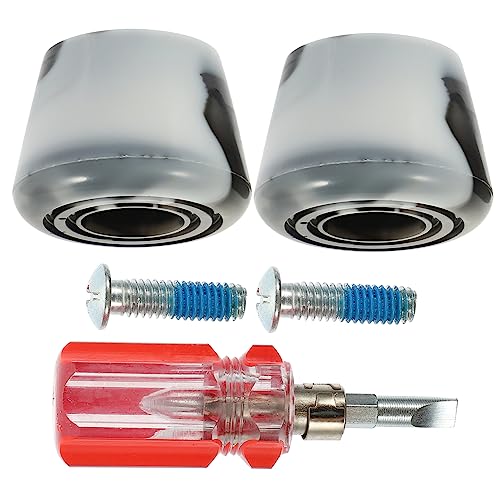 Mikikit Roller Skating Toe Stops Replacement Brake Pads Professional Skate Accessories Easy Adjustment for Height Long-Lasting Pu Material