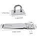 2Pcs Stainless Steel Gate Lock Hasp, Safety Packlock Clasp Lock Set - Door Locks for Doors, Cabinets, Closets and More (5inch-Silver)