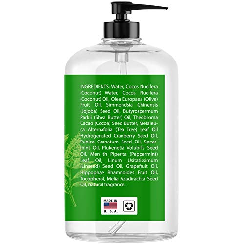 image for Buena Skin Tea Tree Mint Hand Soap - Liquid Hand Soap with Spearmint, 