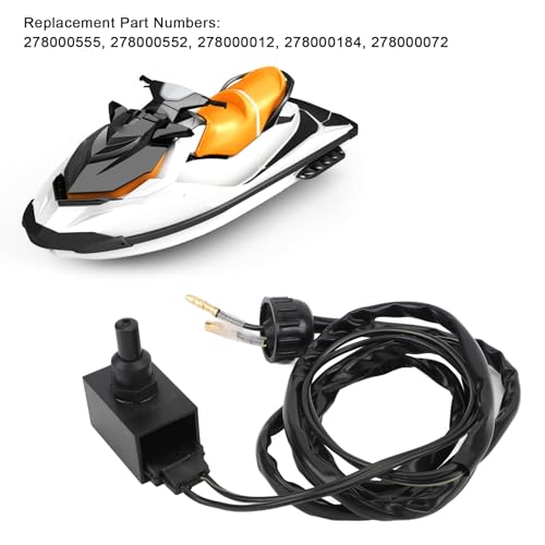 Image of KIMISS Safety Tether Switch 278000012 for Sea Doo Boat SP SPI GTS, Sensitive Replacement Motorboat Safety Rope Switch 278000552