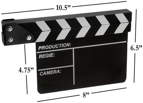Claqueta de película Fotodiox 8"x10.5" Metal y madera miniatura 4