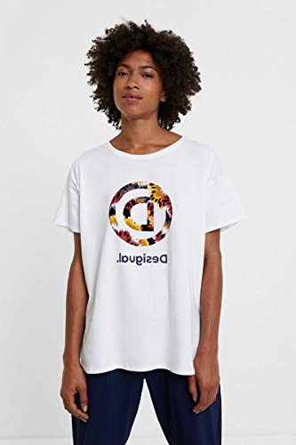 T-shirt Desigual oversize blanc pour un look casual chic