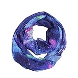 Nebula Galaxy Interstellar Print Blue Color Women Infinity Loop Scarf