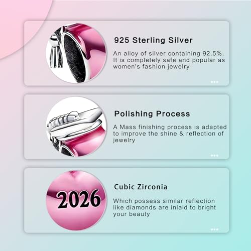 Image of LUXILLA Love You Best Friend Grandma Wife Heart Charm 925 Sterling Silver Charms Fit for Bracelets Necklace Jewelry Gift for Women